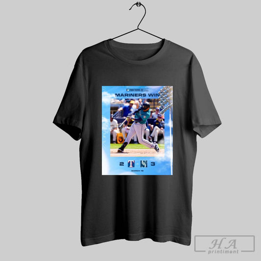 Poster Mlb Spring Training 2025 Seattle Mariners Win 3 2 Texas Rangers Final Score March 19 T Shirt