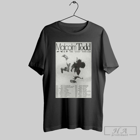 Poster Malcolm Todd The Wholesome Rockstar Tour 2025 May 01 Dallas Tx House Of Blues May 02 Houston Tx T Shirt