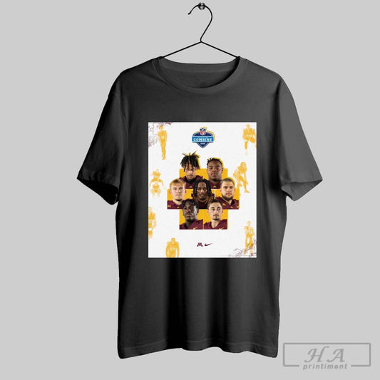 Poster Minnesota Golden Gopher Football Jackson Ersery Lindenberg Walley Kesich Brosmer Joyner Nfl Scouting Combine 2025 T Shirt