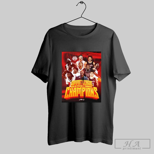Poster Omaha Mavericks Mens Basketball Summit League Regular Season And Tournament Champions 2025 T Shirt
