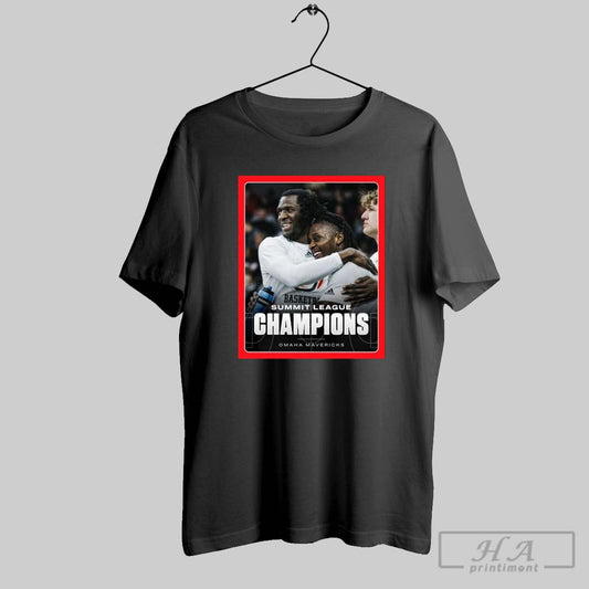 Poster Omaha Mavericks Mens Basketball Finishes The Job And Are Summit League Champions 2025 T Shirt