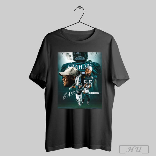 Poster Philadelphia Eagles Brandon Graham Thank You For 15 Incredible Seasons Signature T Shirt Sweatshirt