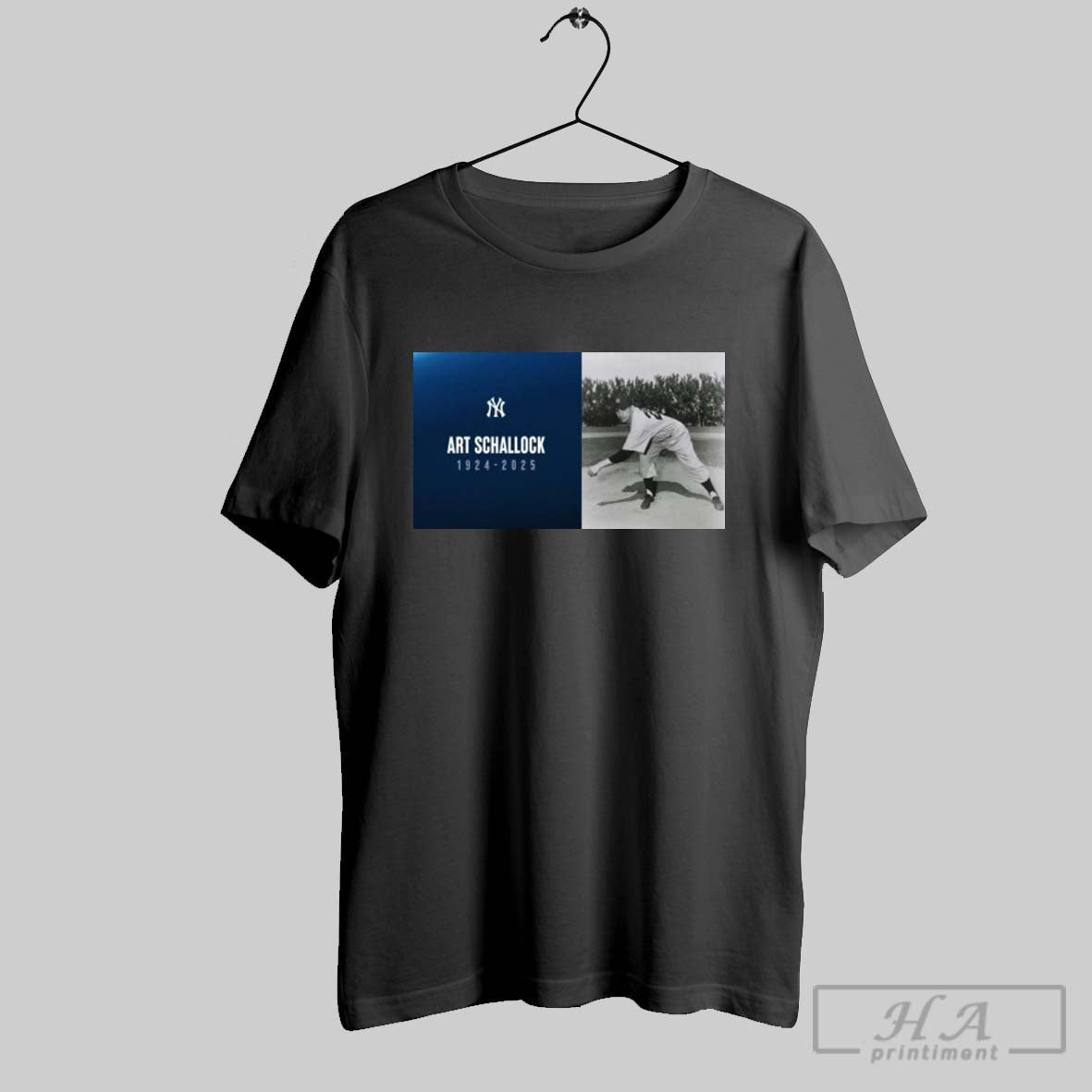 Poster Rip New York Yankees Mlb Pitcher Art Schallock 1924 2025 Who Won 3 World Series Rings T Shirt