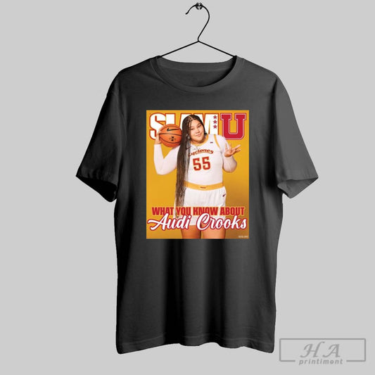 Poster Slamu Cover Big 12 Conference 2025 What You Know About Audi Crooks Iowa State Cyclones Womens Basketball T Shirt