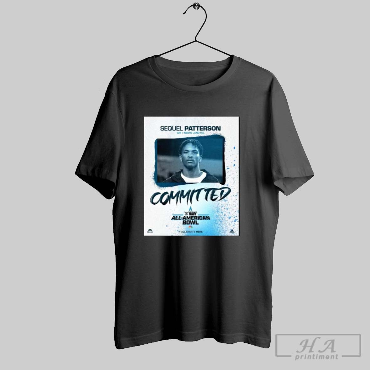 Poster Sequel Patterson Indian Land H S Has Accepted His Invitation To The 2026 Navy All American Bowl T Shirt