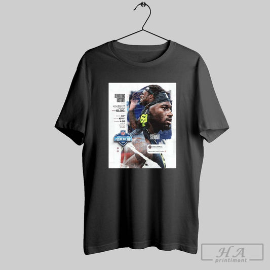 Poster Shemar Stewart Rewriting History Nfl Scouting Combine 2025 Ranked 3rd All Time Out Of 1802 De T Shirt