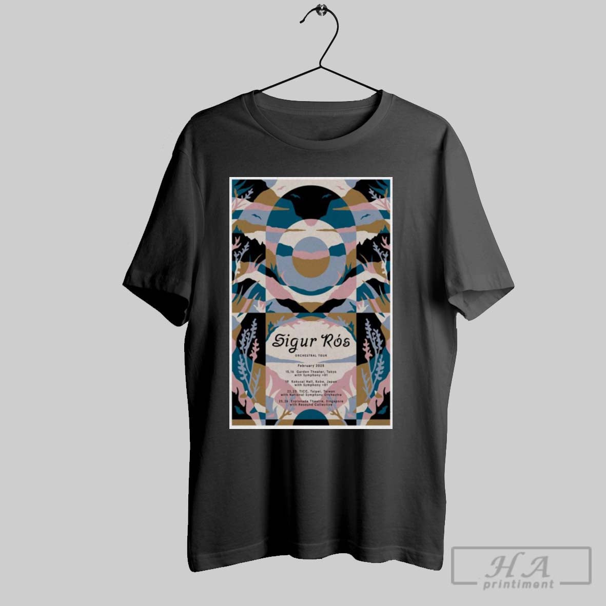 Poster Sigur Ros Orchestral Tour February 2025 15 16 Garden Theater Tokyo T Shirt