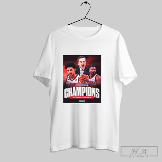 Poster St Johns Red Storm Wins Their First Outright Big East Regular Season Championship 2025 Ncaa March Madness T Shirt