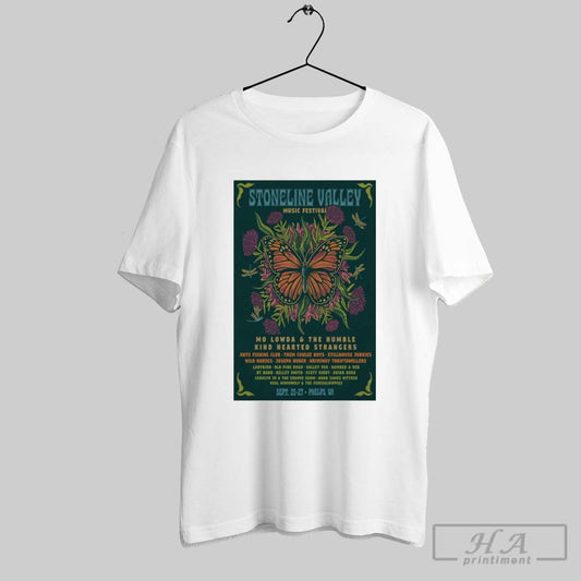 Poster Stoneline Valley Music Festival September 25 27 2025 Phelps Wi Mo Lowda And The Humble T Shirt