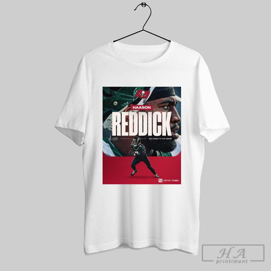 Poster Tampa Bay Buccaneers Nfl Football Olb Haason Reddick Welcome To The Krewe T Shirt
