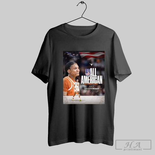 Poster Texas Womens Basketball Usbwa All American Second Team Madison Booker Signature T Shirt