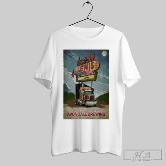Poster The Aaron Lewis And The Stateliners American As It Gets Avondale Brewing Company In Birmingham Al Mar 29 2025 T Shirt