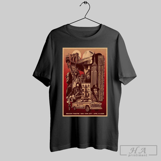 Poster The Mavericks April 10 2025 Beacon Theatre New York Ny Tour T Shirt