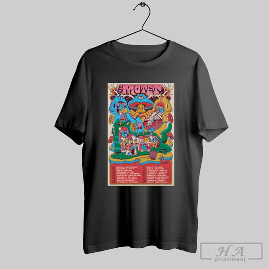 Poster The Motet Spring 2025 Tour 3 6 Phoenix Az Crescent Ballroom 3 7 Solana Beach Ca Belly Up T Shirt