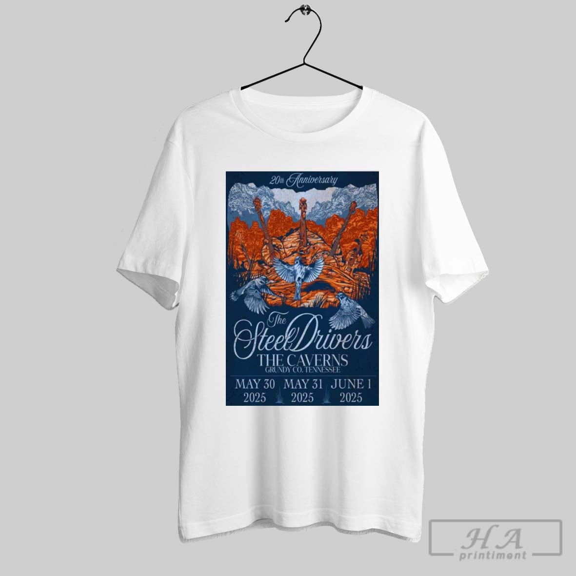 Poster The Steeldrivers The Caverns Pelham Tn May 30 31 2025 T Shirt