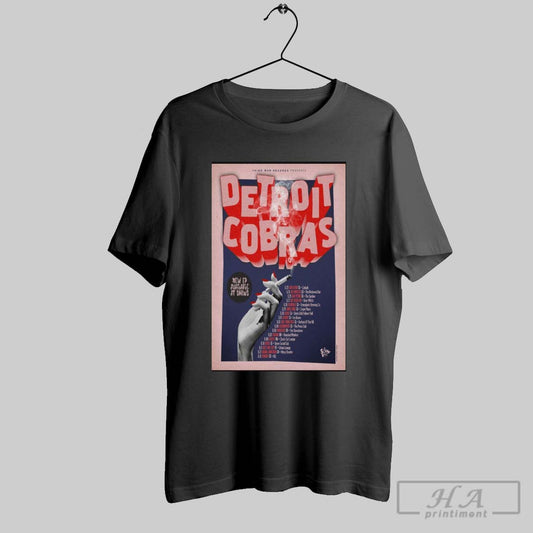 Poster Third Man Records Presents Detroit Cobras Spring Tour 2025 5 23 San Diego Ca Casbah 5 24 Los Angeles Ca The Redwood Bar T Shirt