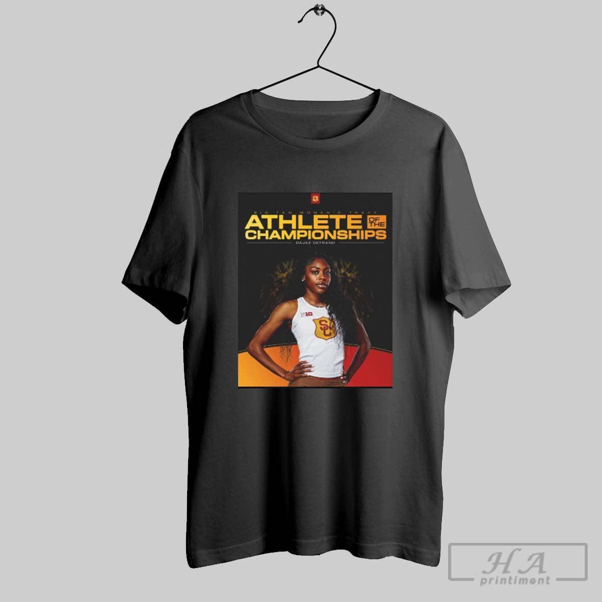 Poster Usc Dajaz Defrand Has Been Named The Big Ten Womens Track Athlete Of The Championships T Shirt
