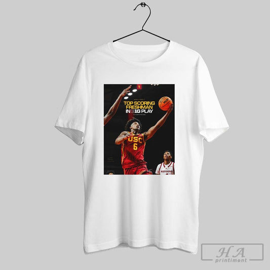 Poster Usc Trojans Mens Basketball Wesley Yates Iii Top Scoring Freshman In B1g Play T Shirt