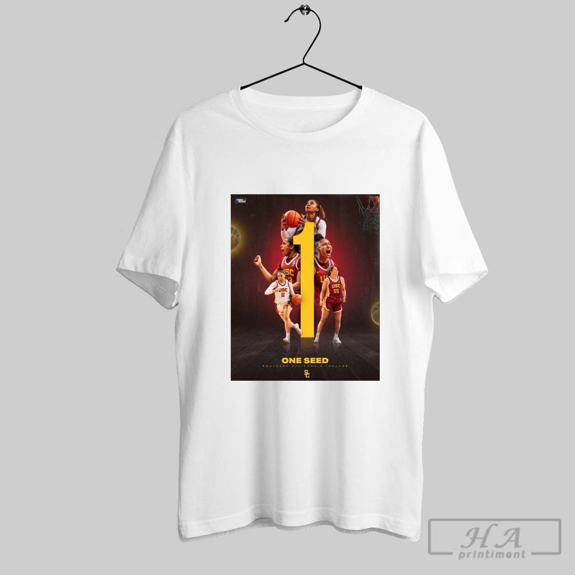 Poster Usc Trojans Womens Basketball One Seed Southern California Trojans 2025 Ncaa March Madness T Shirt