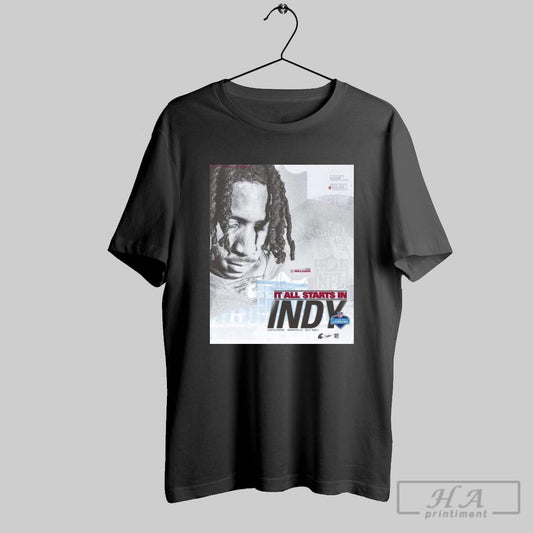 Poster Washington State Cougars Football Kyle Williams It All Start In Indy Lucas Oil Stadium Indianapolis In Nfl Combine T Shirt
