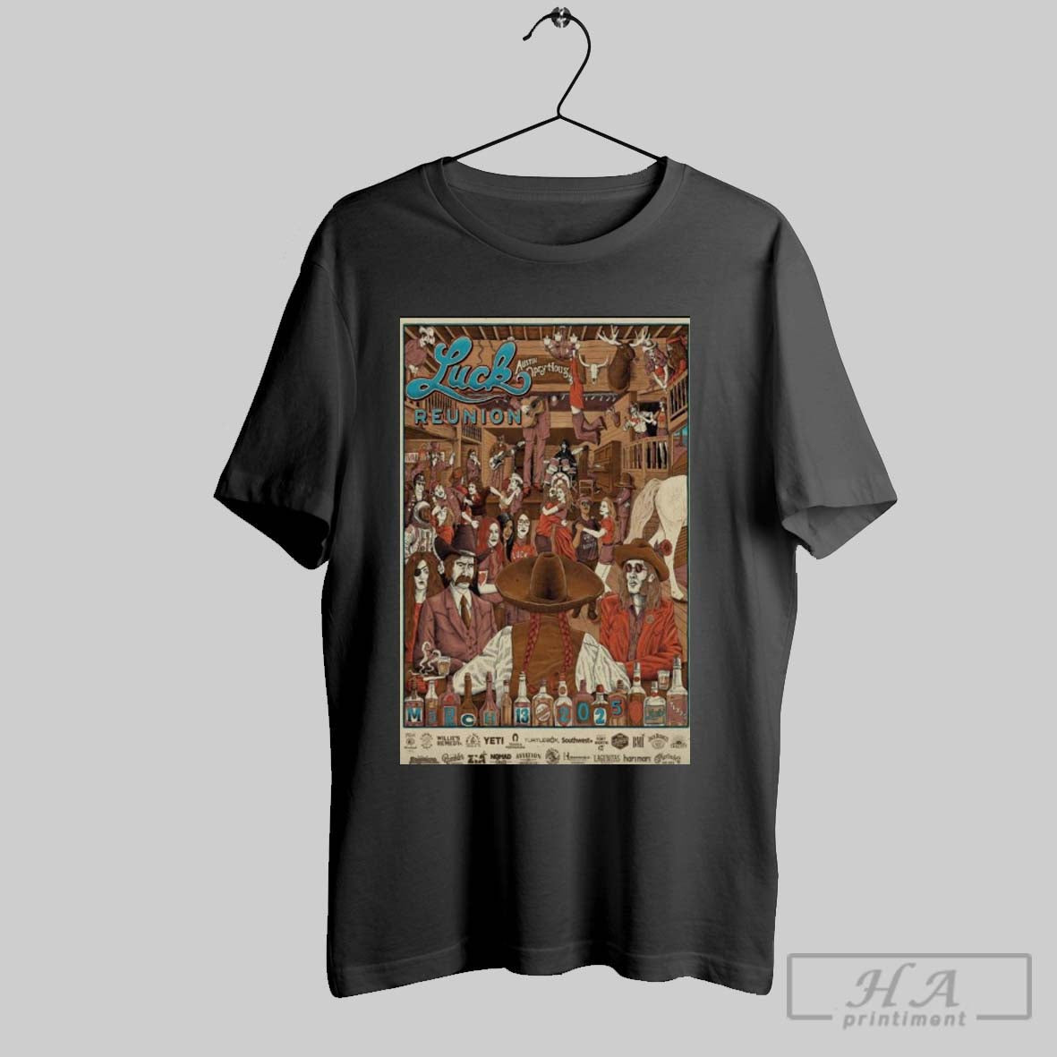 Poster Willie Nelson March 13 2025 Luck Reunion Luck Tx T Shirt