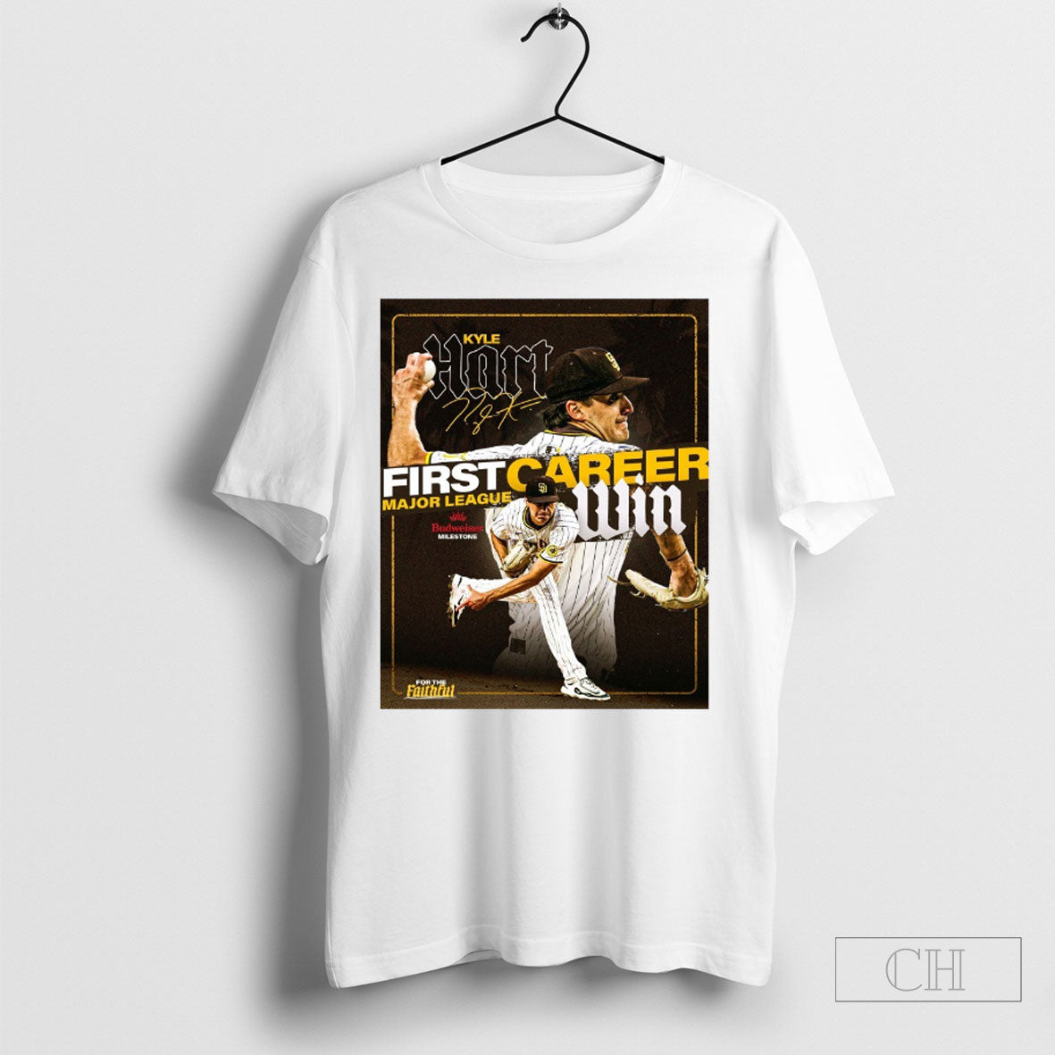 San Diego Padres Kyle Hart First Career Major League Win For The Faithful Signatures Poster T Shirt Sweatshirt Tee Shirt
