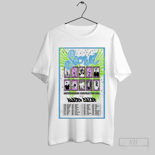 Scowl Modern Color European Tour 2025 T Shirts T Shirt Sweatshirt Cutom Poster Coffee Mugs Ornaments