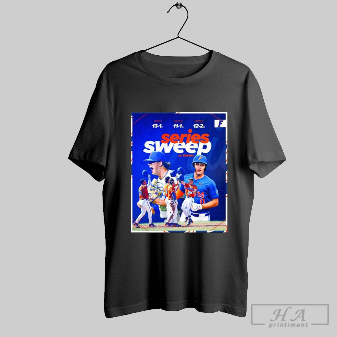 Series Sweep Florida Gators Vs Dayton Flyers Baseball Brendan Lawson Luke Heyman Bobby Boser Kyle Jones Poster T Shirt