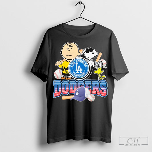 Snoopy And Woodstock Charlie Brown Los Angeles Dodgers X Peanuts 2025 Shirt Sweatshirt Poster
