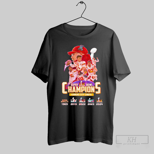 Super Bowl Lix Champions Kansas City Chiefs Coach And Players Shirt T Shirt Sweatshirt Cutom Poster Coffee Mugs Ornaments