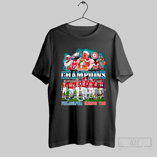 Super Bowl Lix Champions Philadelphia Crimson Tide Signatures Shirt T Shirt Sweatshirt Cutom Poster Coffee Mugs Ornaments