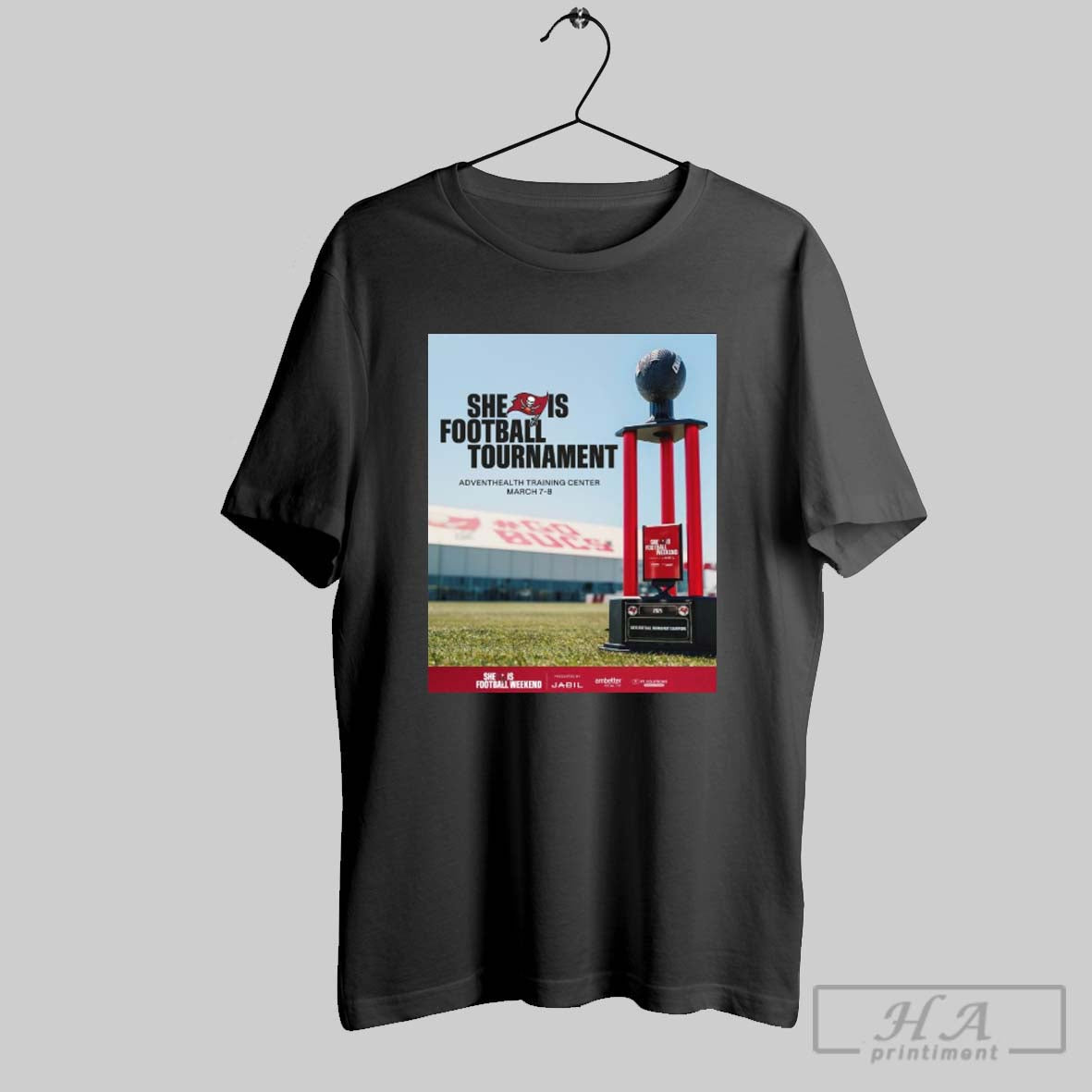 Tampa Bay Buccaneers Flag She Is Football Tournament Adventhealth Training Center March 7 8 2025 Poster T Shirt