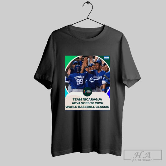Team Nicaragua Advances To 2026 World Baseball Classic Win Over Team Chinese Taipei Poster T Shirt