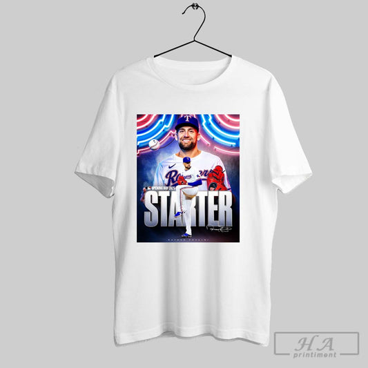 Texas Rangers Baseball Nathan Eovaldi Mlb Opening Day 2025 Starter Signature Poster T Shirt