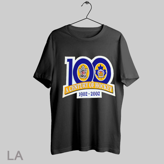 Top A Century Of Hockey 1902 2002 Official Commemorative Jersey T Shirt Sweatshirt Hoodie Shirt