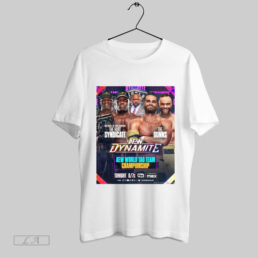 Top Aew Dynamite Aew World Tag Team Championship The Hurt Syndicate Vs The Gunns Tonight Poster Sweatshirt T Shirt