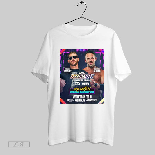 Top Aew Dynamite Cassidy Vs Roderick Revolution International Championship Feb 19 2025 Phoenix Az Poster T Shirt