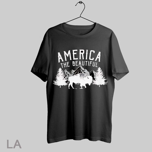 Top America The Beautiful Bison T Shirt Sweatshirt Hoodie Shirt