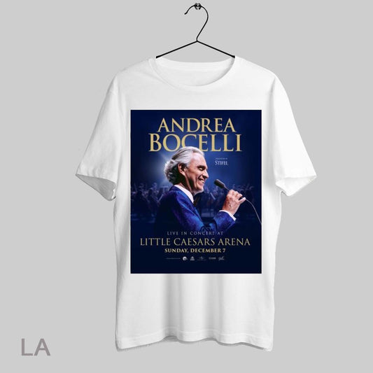 Top Andrea Bocelli Presented By Stifel Live In Concert At Little Caesars Arena Sunday December 7 2025 T Shirt Sweatshirt Hoodie Shirt