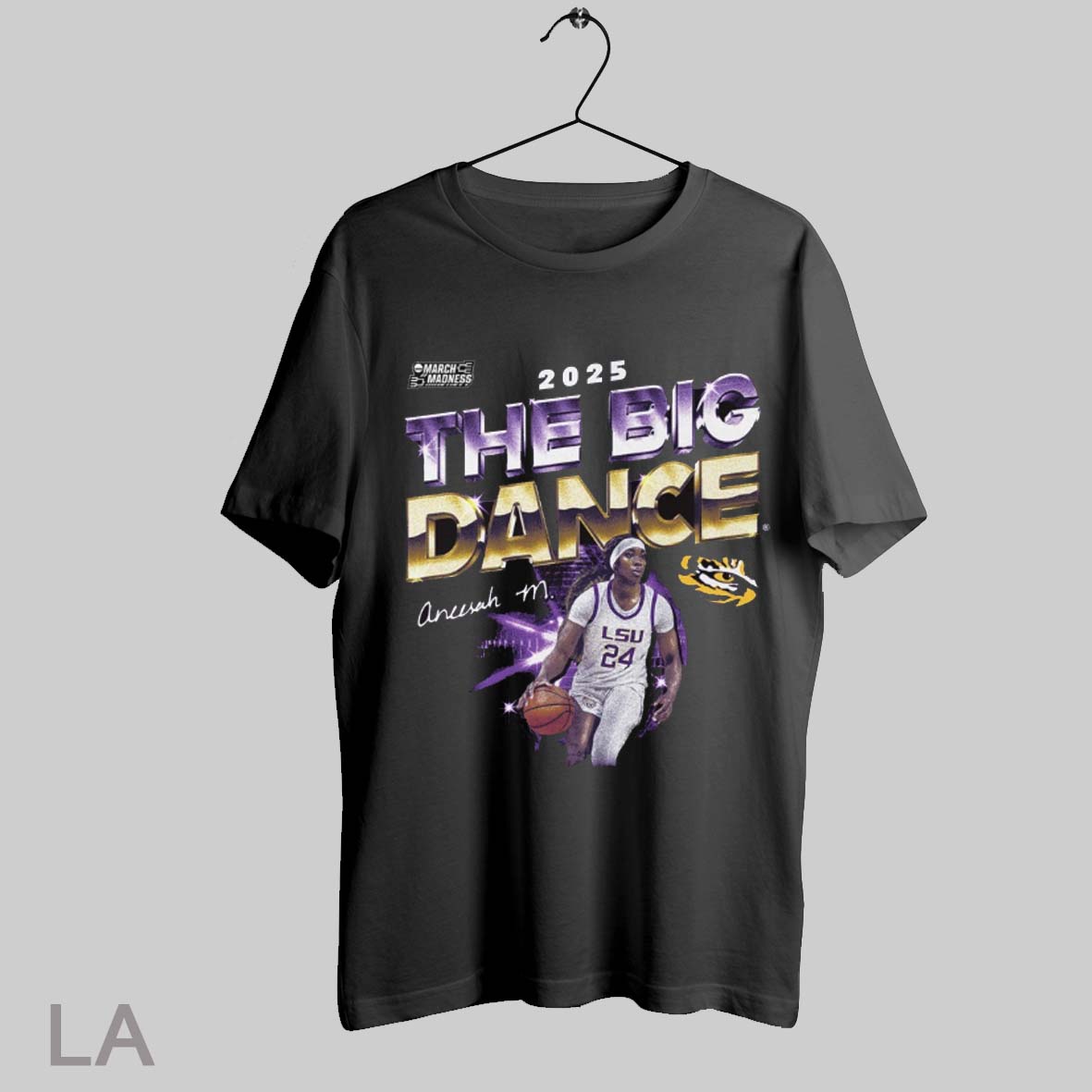 Top Aneesah Morrow Lets Dance The Big Dance Lsu Tigers 2025 Ncaa March Madness Signature T Shirt Sweatshirt Hoodie Shirt