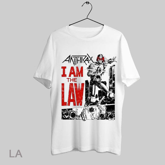 Top Anthrax I Am The Law T Shirt Sweatshirt Hoodie Shirt
