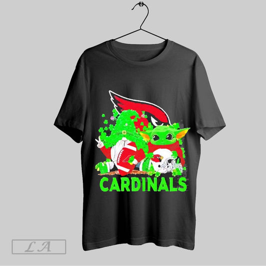 Top Arizona Cardinals Baby Yoda Gnome Happy St Patricks Day 2025 T Shirt Sweatshirt Hoodie Shirt
