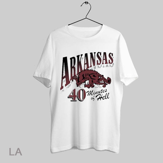 Top Arkansas Razorbacks 40 Minutes Of Hell T Shirt Sweatshirt Hoodie Shirt