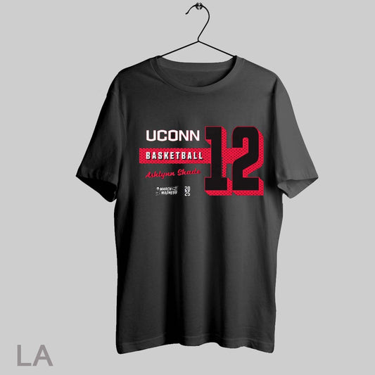 Top Ashlynn Shade Number 12 Uconn Huskies Basketball 2025 Ncaa March Madness T Shirt Sweatshirt Hoodie Shirt