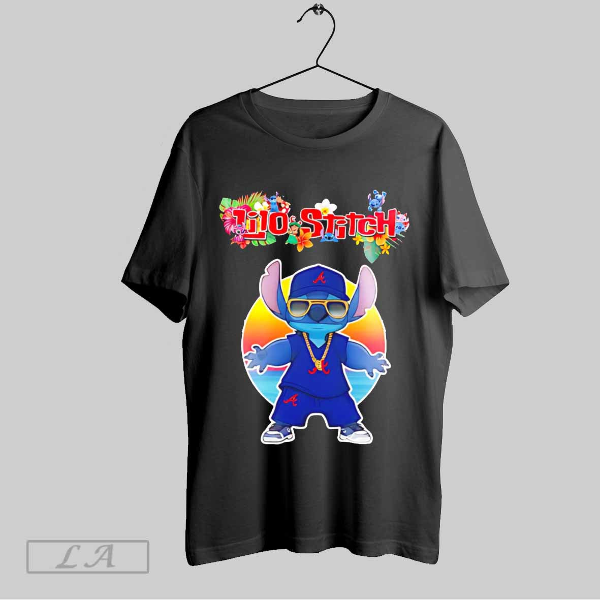 Top Atlanta Braves X Lilo And Stitch Baseball T Shirt Sweatshirt Hoodie Shirt