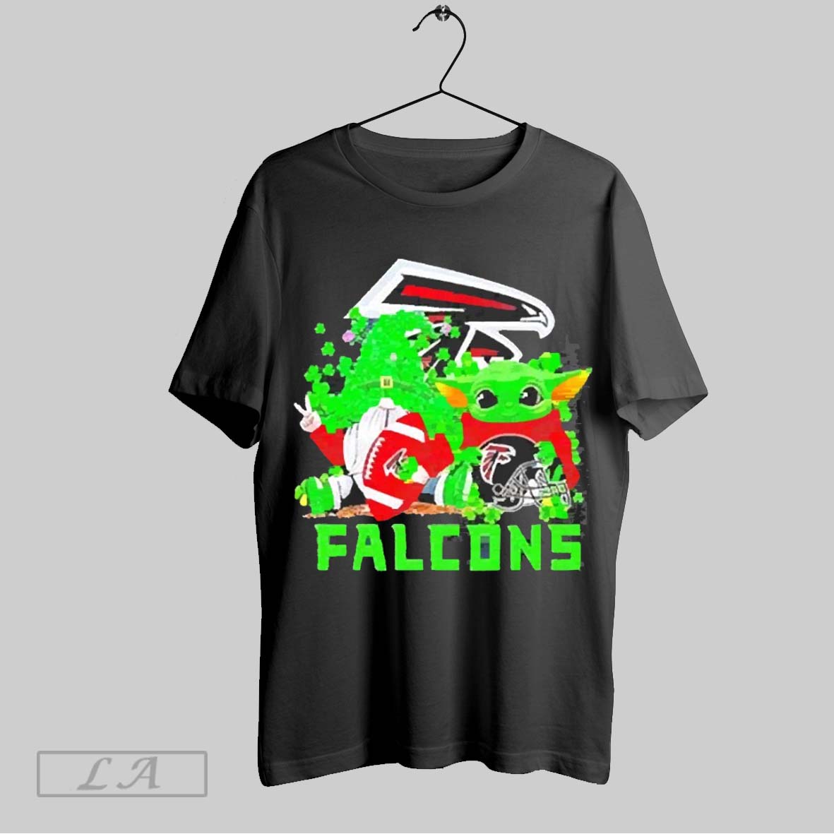Top Atlanta Falcons Baby Yoda Gnome Happy St Patricks Day 2025 T Shirt Sweatshirt Hoodie Shirt