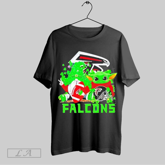 Top Atlanta Falcons Baby Yoda Gnome Happy St Patricks Day 2025 T Shirt Sweatshirt Hoodie Shirt