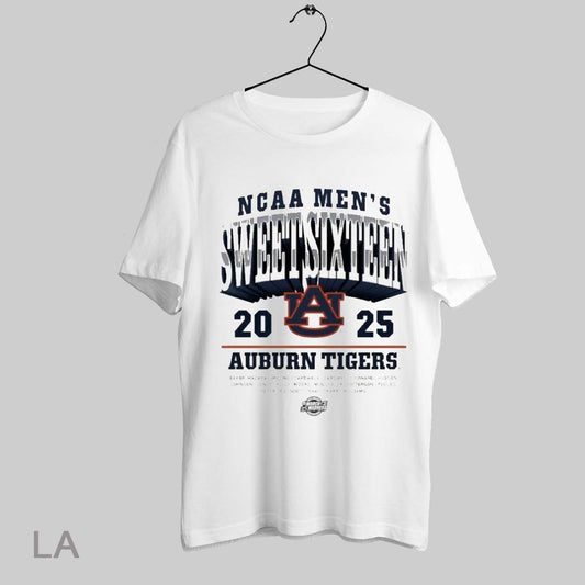 Top Auburn Tigers 2025 Ncaa Mens Basketball Sweet Sixteen March Madness Baker Mazara Broome Cardwell T Shirt Sweatshirt Hoodie Shirt