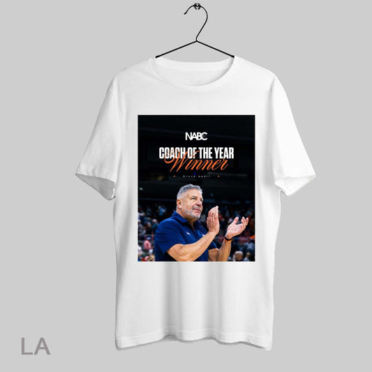 Top Auburn Tigers Mens Basketball Congrats Bruce Pearl Nabc Coach Of The Year Winner Poster T Shirt Sweatshirt Hoodie Shirt