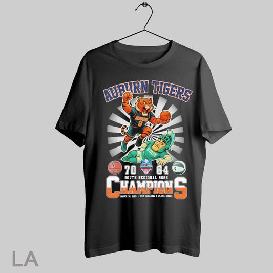 Top Auburn Tigers Stomp Michigan State Spartans South Regional 2025 Champions Mascot T Shirt Sweatshirt Hoodie Shirt